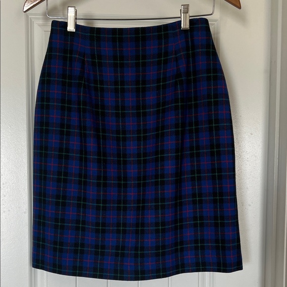 Talbots Dresses & Skirts - Vintage Talbots Navy and Black Checkered Pencil Skirt